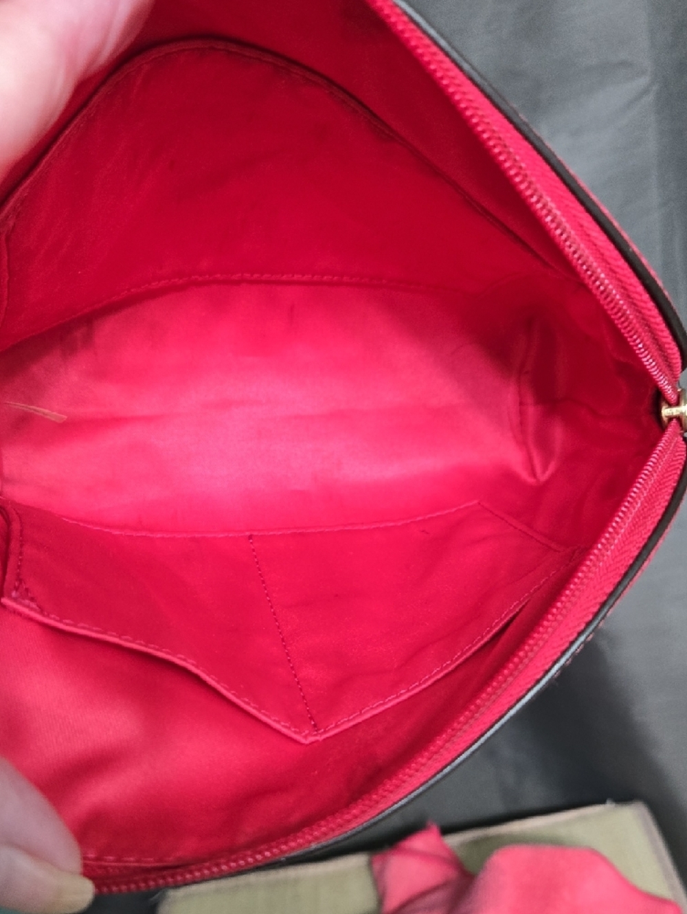 Coach Hot Pink Saffiano Cosmetic Bag - Picture 6 of 9